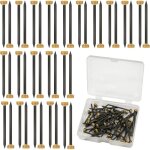 Noluxa lot de 50 clous de suspension de photos avec t�te en laiton de 4 mm pour accrocher des photos ...