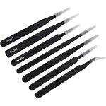 Noluxa 7pcs pince brucelles antistatique pincettes esd de prcision pince de precisio acier inoxydable ...