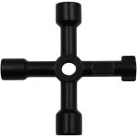 Noluxa cl� carr�e 1 pi�ce, cl� multifonction 4 voies, croix d'acc�s 4 voies pour armoire de commande ...