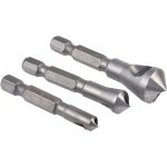 Noluxa ensemble d'outils de fraisage et d'�bavurage, 3 pi�ces ensembles d'outils de poin�onnage central ...