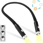 Noluxa lampe de lecture de cou led, 3 couleurs / 3 niveaux de luminosit� protection des yeux gel de silice ...
