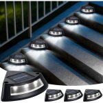Noluxa lampe solaire exterieur escalier, lot de 4 ip65 �tanche lumiere solaire exterieur jardin, led ...