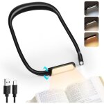 Noluxa liseuse lampe de lecture de cou, rechargeable 3 couleurs lampe lecture au lit led bras pliables ...