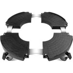 Noluxa plante a roulettes r�glable 40 - 58. 5cm, plateau roulant noir avec roues 360 �, chariot plantes ...