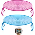 Noluxa plateau rond cuiseur vapeur rack double couche vapeur rack support de plateau de cuisson en plastique ...