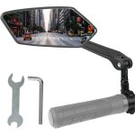 Noluxa rtroviseur vlo gauche, rtroviseur trottinette lectrique hd rglable 360, adaptable pour guidons ...