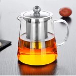 Noluxa th�i�re en verre carr�e tasse de bouteille r�sistant � la chaleur avec infuseur parfait pour le ...