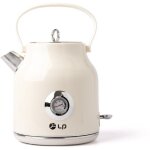 Nom - bouilloire r�tro - capacit� 1, 7 litre - acier inoxydable - bouilloire �lectrique - cr�me - affichage ...