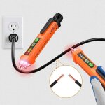 Non - contact ac voltage tester pen, ac 12 - 1000v, led flashlight, buzzer alarm for live / null wire ...