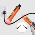 Non - contact ac voltage tester pen, ac 12 - 1000v, led flashlight, buzzer alarm for live / null wire ...