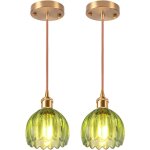 2pcs suspension luminaire en verre plafonnier d'intrieur vintage lustre rtro suspension moderne en ...