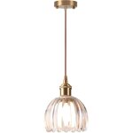 Suspension luminaire en verre plafonnier d'intrieur vintage lustre rtro suspension moderne en verre ...