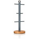 Nordic nordic porte tasse  caf arbre  6 tasses acier au carbone et base en bambou gris - swan