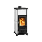 La nordica - po�le � bois raccordable en c�ramique emiliana 6. 5 kw blanc