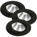 Nordlux - spot encastr� fremont 3 - kit m�tal noir, h. 6. 8 - ip23 2700k - led module / int�rieur