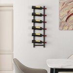 Northix - casier a vin mural pour 6 bouteilles de vin porte bouteille en metal 22 x 135 x 73 cm noir Northix - casier a vin mural pour 6 bouteilles de vin porte bouteille en metal 22 x 135 x 73 cm noir