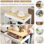 Northix - chariot de rangement roulant utilitaire a 4 niveaux avec plateau amovible