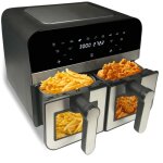 Northix - comfy nest cn afd45ws friteuse a air numerique a double panier ss 2400 w avec fenetre - 9 l ...