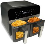 Northix - comfy nest cn afd45wb friteuse a air numerique noire a double panier de 2 400 w avec fenetre ...
