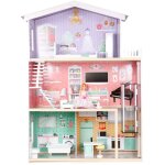 Northix - grande maison de poupee en bois avec ascenseur mobile ecotoys Northix - grande maison de poupee en bois avec ascenseur mobile ecotoys