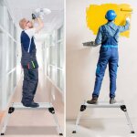 Northix - plate - forme en aluminium, tabli pliant, escabeau, plate - forme de travail 150 kg