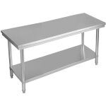 Northix - table de cuisine en inox table de travail table gastro table en inox 122x61x90cm Northix - table de cuisine en inox table de travail table gastro table en inox 122x61x90cm