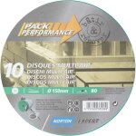 Norton lot de 10 disques abrasifs norton, 150 mm, grains 80