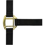 Licol nylon noir doubl� cuir pour poney