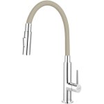 Novaservis - ferro - mitigeur d'vier avec bras flexible, 2 jets, beige / chrome 70730, 0be