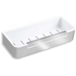 Novaservis - titania yacore - tablette de douche avec raclette pour cabine de douche, blanc / inox 65577, ...