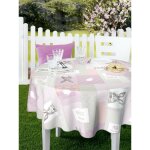 Toile cir�e 140 cm rectangulaire motif lapin