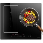 Noxton plaque induction 3 feux avec flexizone, plaque eletrique 3 foyers encastrable, table de cuisson ...