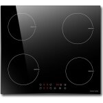 Plaque induction 4 feux encastrable, plaque electrique 4 foyers, table de cuisson induction avec commande ...