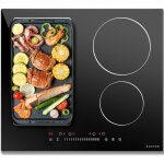 Noxton plaque induction 4 feux avec flexizone, plaque eletrique 4 foyers encastrable, table de cuisson ...