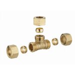 Noyon&thiebault - t� laiton bicone �gal pour tube cuivre � 12 mm - 512 - 12l1