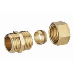 Noyon&thiebault - raccord laiton bicone m�le m1 / 2' (15x21) pour tube cuivre � 12 mm - 412 - 1512l1