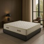 Nuits d'or - matelas tissu 140x190 - hauteur 21 cm - tr�s ferme - confort optimal - inclus oreiller m�moire ...