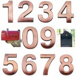 [jamais utilis�] num�ros de maison en bronze de 7, 6 cm (3 po) pour bo�tes aux lettres ou adresses de ...