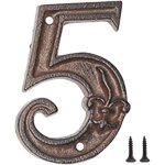Num�ro de maison chiffre en fer forg num�ro d'adresse retro 4. 7 pouces (12 cm) iron house numbers pour ...
