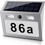 Num�ro de maison � �clairage solaire avec 7 led, num�ro de maison solaire lampe de num�ro de maison solaire ...