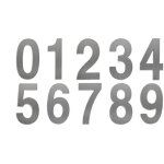 Num�ro de maison ext�rieur moderne bross�e?75mm num�ro de porte autocollant en acier inoxydable?plaque ...