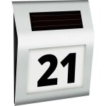 Num�ro de maison solaire led en acier inoxydable, �clairage du num�ro de maison, du num�ro de rue et ...