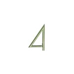 Num�ro de porte 4 chiffre en inox satin� de 120 mm, filaire