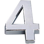 Num�ro de porte 5 cm avec base auto - adh�sive abs moul� par injection, panneau num�rique galvanis�, ...