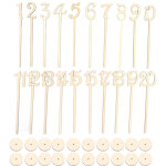 Num�ros de table en bois 1 � 20, style r�tro, bricolage, fabrication r�utilisable, facile � nettoyer, ...