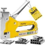 Nunu - agrafeuse - cloueuse manuelle pour loisirs et travaux domestique - 3 en 1, 3 projectiles - agrafes ...