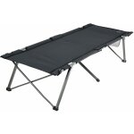 Lit de camp pliable o'camp avec housse de transport - noir - dimensions 207 x 75 x 50 cm