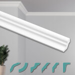 Heximo corniches de plafond modernes en polystyrne xps blanc, 2 mtres moulures dcoratives angles: ...