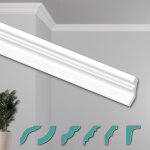 Heximo corniches de plafond modernes en polystyrne xps blanc, 2 mtres moulures dcoratives angles: ...