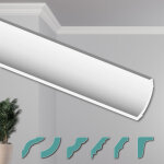 Heximo corniches de plafond modernes en polystyrne xps blanc, 2 mtres moulures dcoratives angles: ...